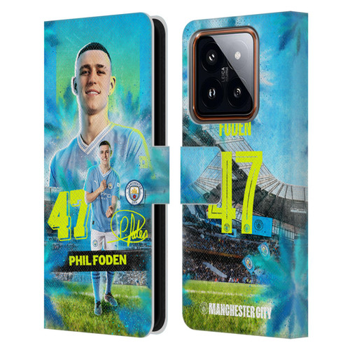 Manchester City Man City FC 2023/24 First Team Phil Foden Leather Book Wallet Case Cover For Xiaomi 14