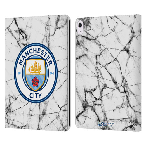 Manchester City Man City FC Marble Badge Full Colour Leather Book Wallet Case Cover For Apple iPad Air 13 2024