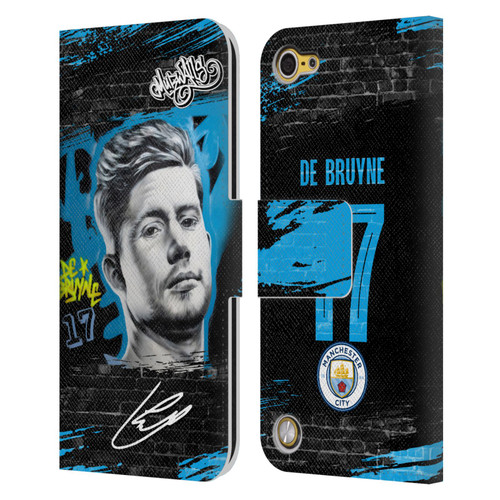 Manchester City Man City FC Graffiti Collection by Murwalls Kevin De Bruyne Leather Book Wallet Case Cover For Apple iPod Touch 5G 5th Gen