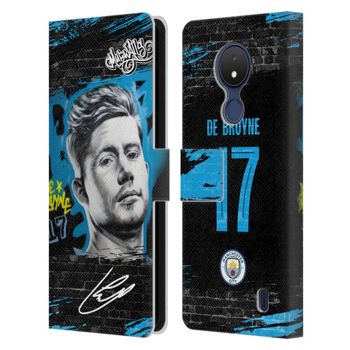 Manchester City Man City FC Graffiti Collection by Murwalls Kevin De Bruyne Leather Book Wallet Case Cover For Nokia C21