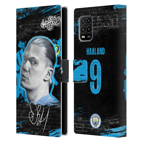 Manchester City Man City FC Graffiti Collection by Murwalls Erling Haaland Leather Book Wallet Case Cover For Xiaomi Mi 10 Lite 5G