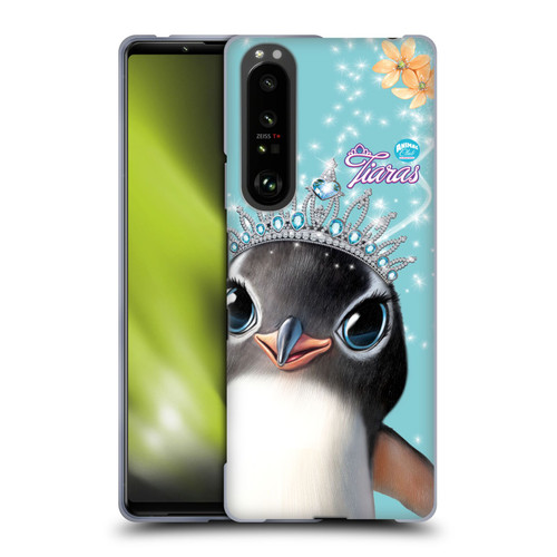 Animal Club International Royal Faces Penguin Soft Gel Case for Sony Xperia 1 III