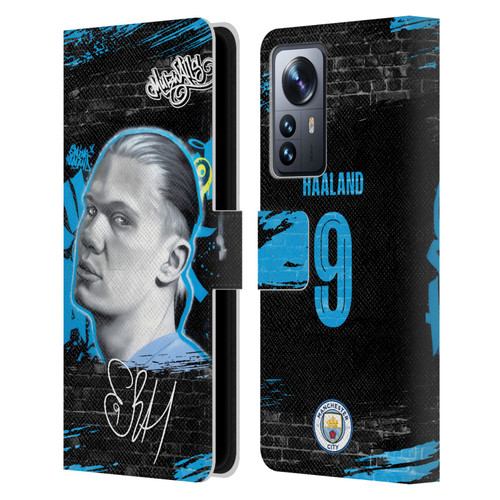 Manchester City Man City FC Graffiti Collection by Murwalls Erling Haaland Leather Book Wallet Case Cover For Xiaomi 12 Pro