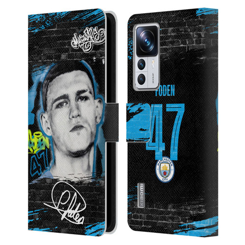 Manchester City Man City FC Graffiti Collection by Murwalls Phil Foden Leather Book Wallet Case Cover For Xiaomi 12T Pro