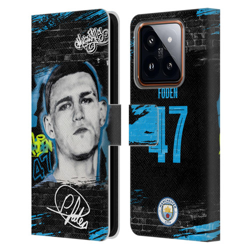 Manchester City Man City FC Graffiti Collection by Murwalls Phil Foden Leather Book Wallet Case Cover For Xiaomi 14