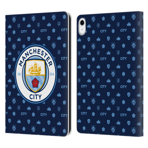 Manchester City Man City FC Patterns Dark Blue Leather Book Wallet Case Cover For Apple iPad 10.9 (2022)