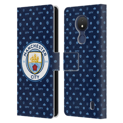 Manchester City Man City FC Patterns Dark Blue Leather Book Wallet Case Cover For Nokia C21