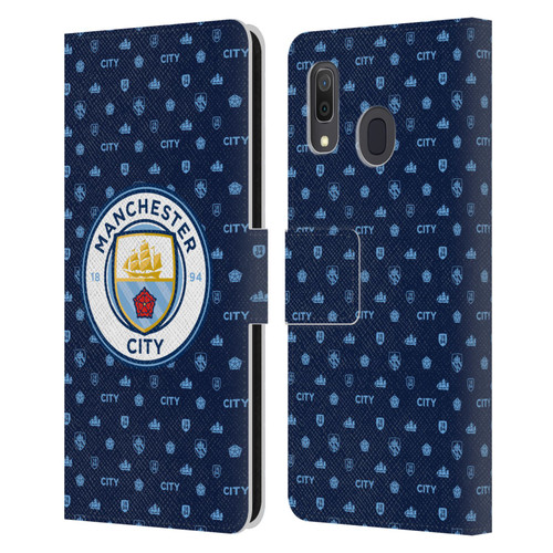 Manchester City Man City FC Patterns Dark Blue Leather Book Wallet Case Cover For Samsung Galaxy A33 5G (2022)