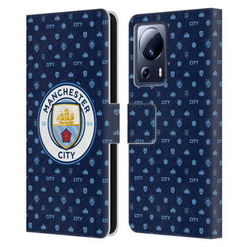 Manchester City Man City FC Patterns Dark Blue Leather Book Wallet Case Cover For Xiaomi 13 Lite 5G