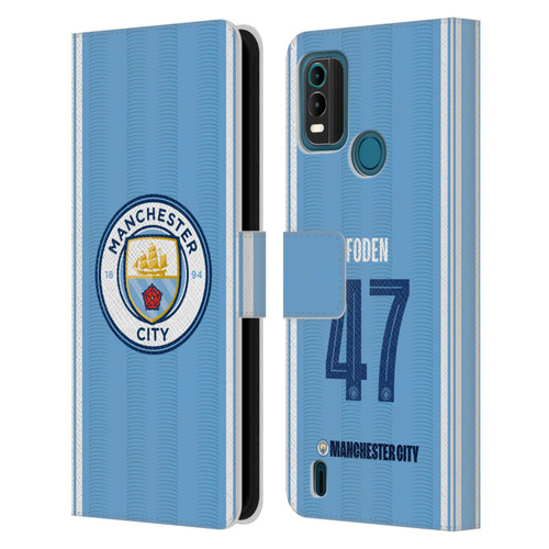 Manchester City Man City FC 2023/24 Players Home Kit Phil Foden Leather Book Wallet Case Cover For Nokia G11 Plus