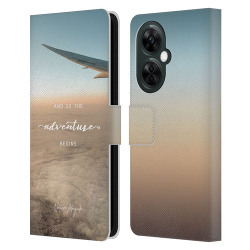 Nature Magick So The Adventure Begins Quote Airplane Leather Book Wallet Case Cover For OnePlus Nord CE 3 Lite 5G