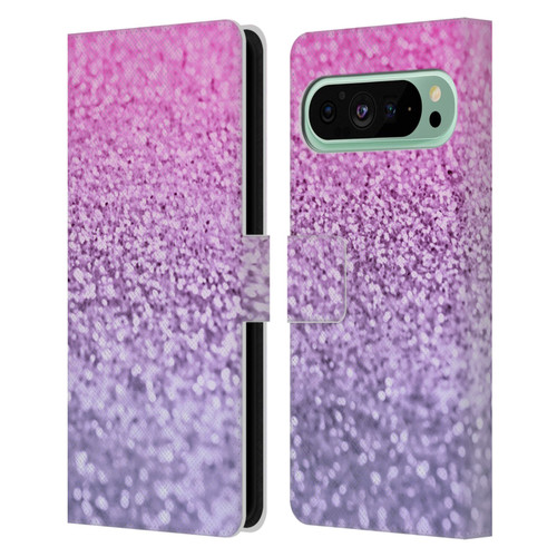 Monika Strigel Glitter Collection Lavender Pink Leather Book Wallet Case Cover For Google Pixel 9 Pro XL