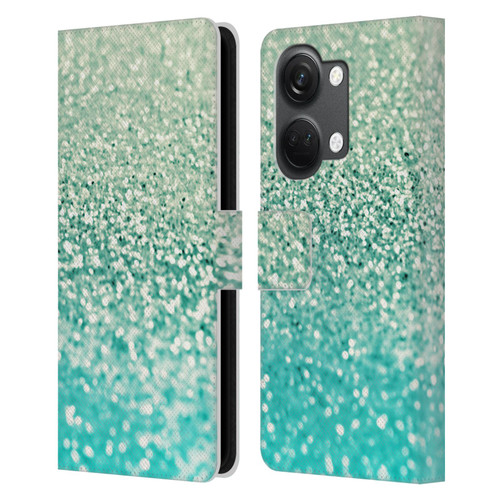 Monika Strigel Glitter Collection Mint Leather Book Wallet Case Cover For OnePlus Nord 3 5G