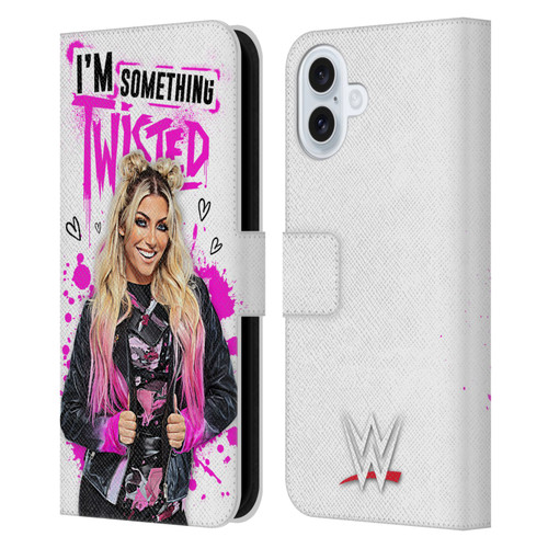 WWE Alexa Bliss Something Twisted Leather Book Wallet Case Cover For Apple iPhone 16 Plus