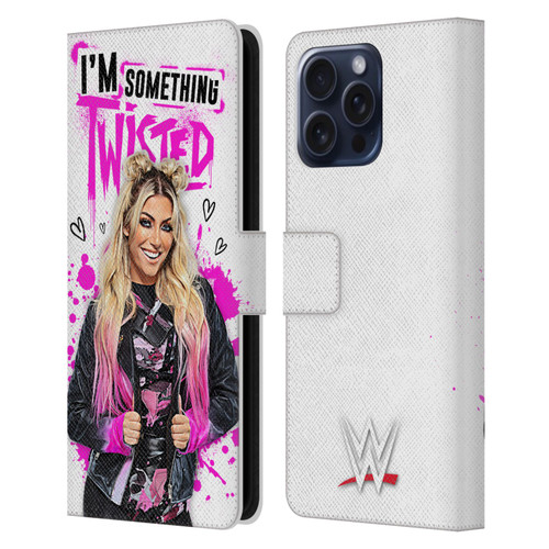 WWE Alexa Bliss Something Twisted Leather Book Wallet Case Cover For Apple iPhone 16 Pro Max