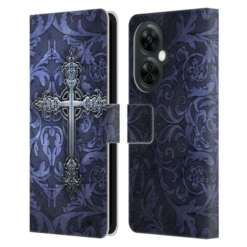 Brigid Ashwood Crosses Gothic Leather Book Wallet Case Cover For OnePlus Nord CE 3 Lite 5G