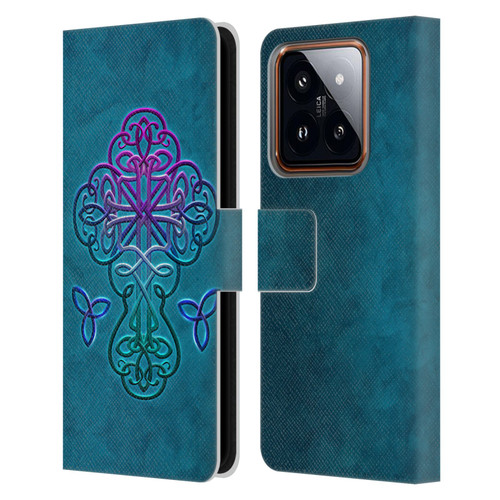 Brigid Ashwood Crosses Celtic Leather Book Wallet Case Cover For Xiaomi 14