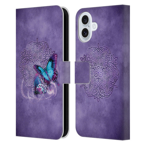 Brigid Ashwood Celtic Wisdom Butterfly Leather Book Wallet Case Cover For Apple iPhone 16 Plus