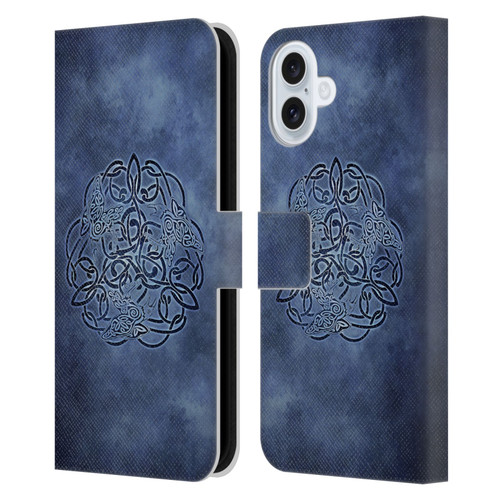Brigid Ashwood Celtic Wisdom Knot Raven Leather Book Wallet Case Cover For Apple iPhone 16 Plus