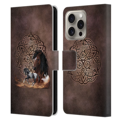 Brigid Ashwood Celtic Wisdom Horse Leather Book Wallet Case Cover For Apple iPhone 16 Pro