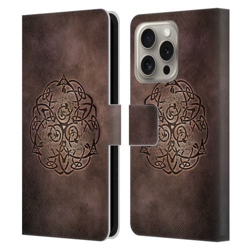 Brigid Ashwood Celtic Wisdom Knot Horse Leather Book Wallet Case Cover For Apple iPhone 16 Pro