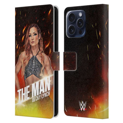 WWE Becky Lynch The Man Portrait Leather Book Wallet Case Cover For Apple iPhone 16 Pro Max