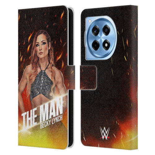 WWE Becky Lynch The Man Portrait Leather Book Wallet Case Cover For OnePlus 12R