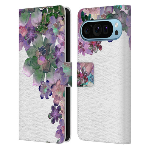 Monika Strigel My Garden Succulent Leather Book Wallet Case Cover For Google Pixel 9 / Pixel 9 Pro