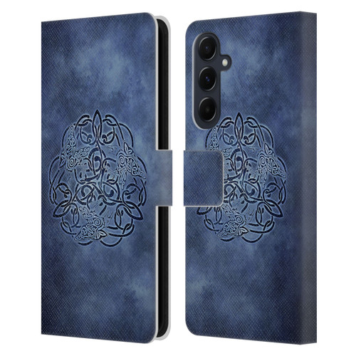 Brigid Ashwood Celtic Wisdom Knot Raven Leather Book Wallet Case Cover For Samsung Galaxy A55 5G