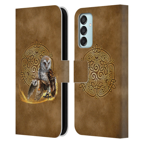 Brigid Ashwood Celtic Wisdom Owl Leather Book Wallet Case Cover For Samsung Galaxy M15/F15 5G