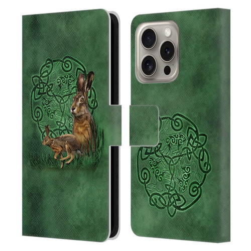 Brigid Ashwood Celtic Wisdom 2 Hare Leather Book Wallet Case Cover For Apple iPhone 16 Pro