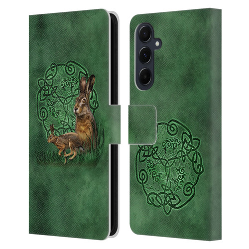 Brigid Ashwood Celtic Wisdom 2 Hare Leather Book Wallet Case Cover For Samsung Galaxy A55 5G