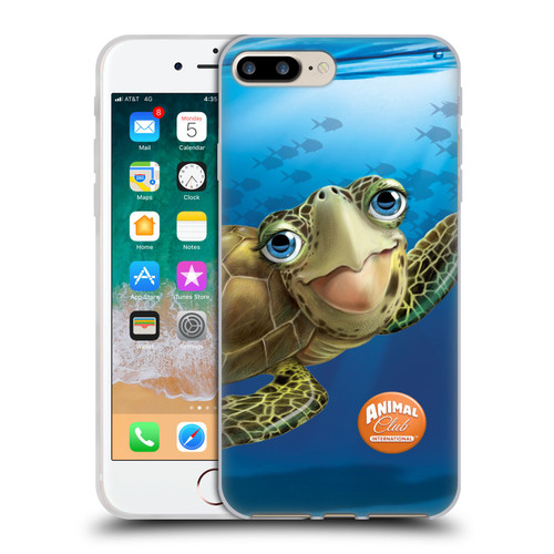 Animal Club International Underwater Sea Turtle Soft Gel Case for Apple iPhone 7 Plus / iPhone 8 Plus