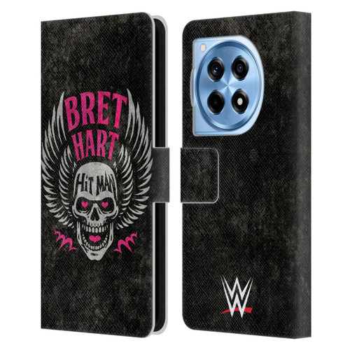WWE Bret Hart Hitman Skull Leather Book Wallet Case Cover For OnePlus 12R