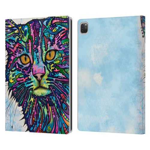 Dean Russo Cats Diligence Leather Book Wallet Case Cover For Apple iPad Pro 13 M4 2024