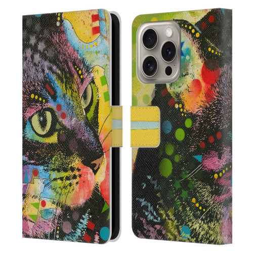 Dean Russo Cats Napy Leather Book Wallet Case Cover For Apple iPhone 16 Pro