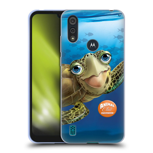 Animal Club International Underwater Sea Turtle Soft Gel Case for Motorola Moto E6s (2020)