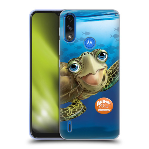 Animal Club International Underwater Sea Turtle Soft Gel Case for Motorola Moto E7 Power / Moto E7i Power