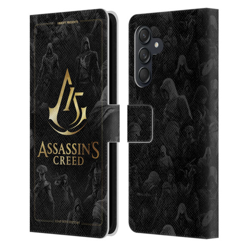 Assassin's Creed 15th Anniversary Graphics Crest Key Art Leather Book Wallet Case Cover For Samsung Galaxy M55 5G