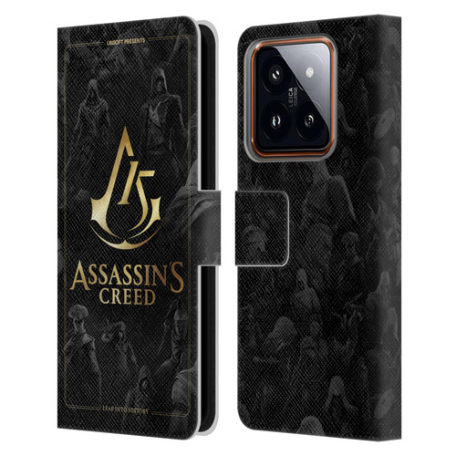 Assassin's Creed 15th Anniversary Graphics Crest Key Art Leather Book Wallet Case Cover For Xiaomi 14