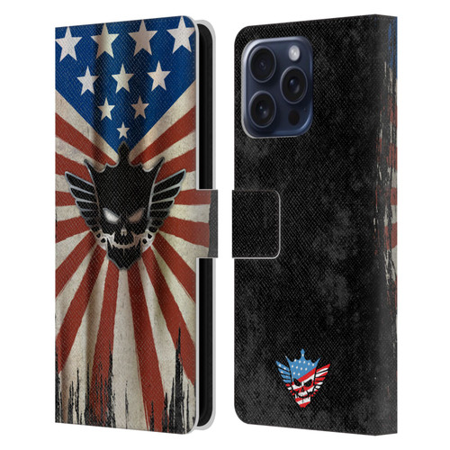 WWE Cody Rhodes Distressed Flag Leather Book Wallet Case Cover For Apple iPhone 16 Pro Max