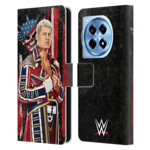 WWE Cody Rhodes Superstar Flag Leather Book Wallet Case Cover For OnePlus 12R