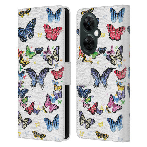 Nene Thomas Art Butterfly Pattern Leather Book Wallet Case Cover For OnePlus Nord CE 3 Lite 5G