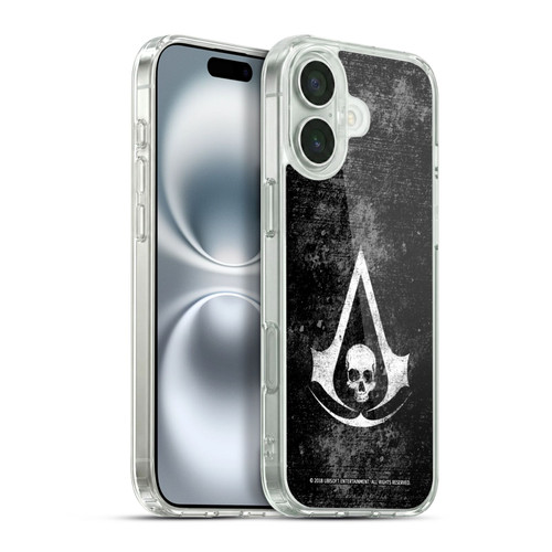 Assassin's Creed Black Flag Logos Grunge Soft Gel Case for Apple iPhone 16 Plus & MagSafe