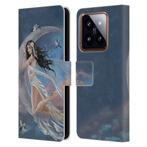 Nene Thomas Art Moon Lullaby Leather Book Wallet Case Cover For Xiaomi 14