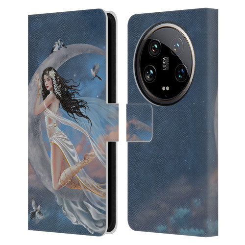 Nene Thomas Art Moon Lullaby Leather Book Wallet Case Cover For Xiaomi 14 Ultra