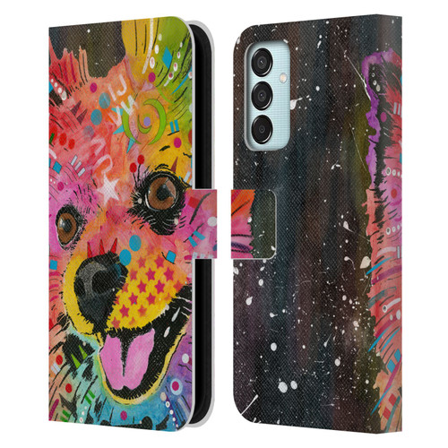 Dean Russo Dogs Pomeranian Leather Book Wallet Case Cover For Samsung Galaxy M15/F15 5G