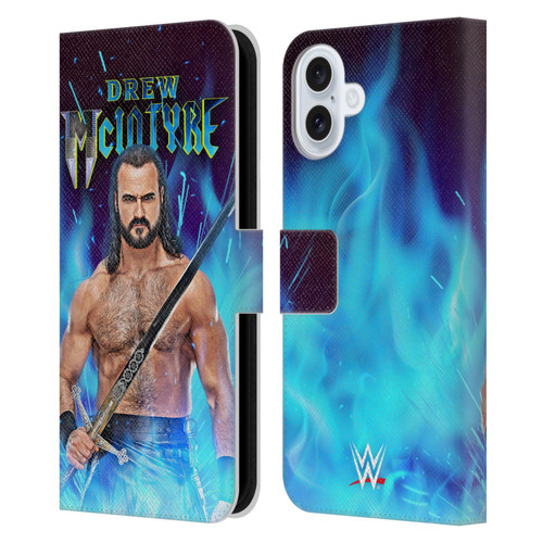 WWE Drew McIntyre Scottish Warrior Leather Book Wallet Case Cover For Apple iPhone 16 Plus