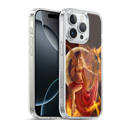 Nene Thomas Crescents Fire Fairy On Moon Phoenix Soft Gel Case for Apple iPhone 16 Pro & MagSafe