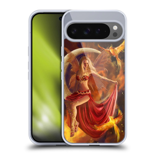 Nene Thomas Crescents Fire Fairy On Moon Phoenix Soft Gel Case for Google Pixel 9 Pro XL